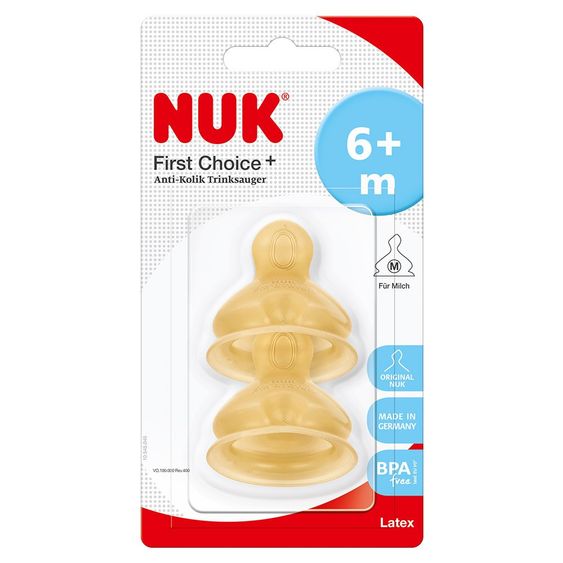 Nuk Trinksauger 2er Pack First Choice Plus - Latex Gr. 2 M