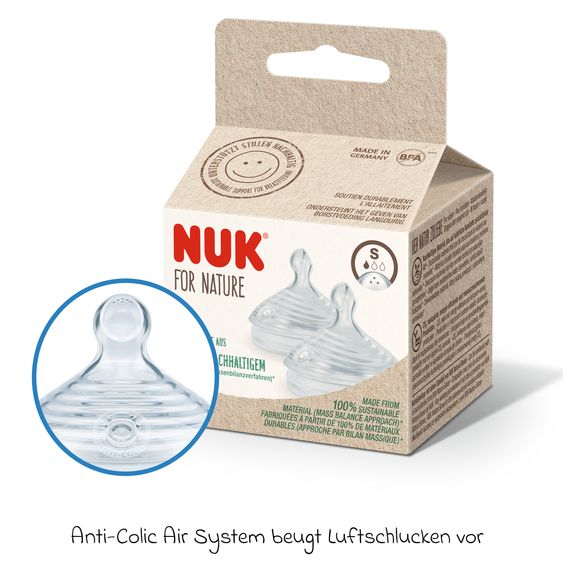 Nuk Trinksauger 2er Pack for Nature - Silikon Gr. M