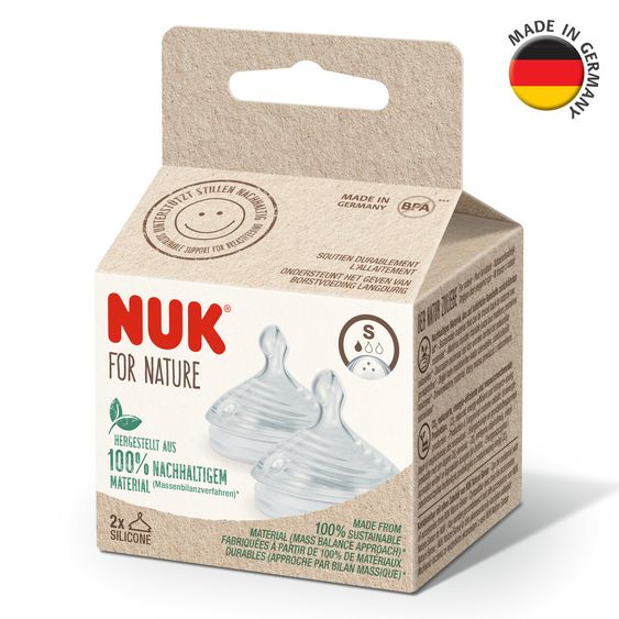 Nuk Trinksauger 2er Pack for Nature - Silikon Gr. S