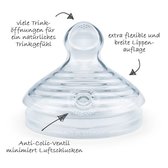Nuk Trinksauger 2er Pack Nature Sense - Silikon Gr. 2 L