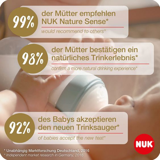 Nuk Trinksauger 2er Pack Nature Sense - Silikon Gr. L