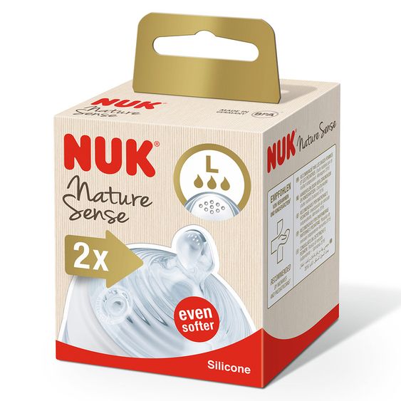 Nuk Trinksauger 2er Pack Nature Sense - Silikon Gr. L