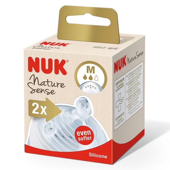 Nuk Trinksauger 2er Pack Nature Sense - Silikon Gr. M