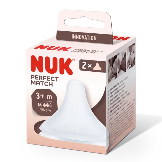 Nuk Trinksauger 2er Pack Perfect Match Silikon - Gr. M (ab 3 Monate)