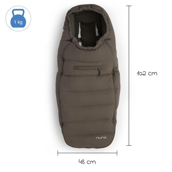 Nuna 2-tlg. Winter-Kinderwagen-Set mit Fußsack & Handschuhe - Pistachio