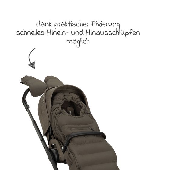 Nuna 2-tlg. Winter-Kinderwagen-Set mit Fußsack & Handschuhe - Pistachio