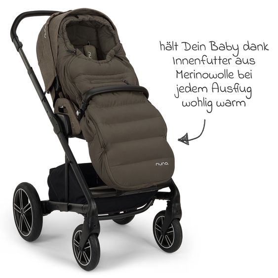 Nuna 2-tlg. Winter-Kinderwagen-Set mit Fußsack & Handschuhe - Pistachio