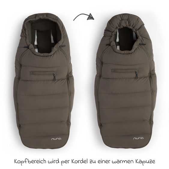 Nuna 2-tlg. Winter-Kinderwagen-Set mit Fußsack & Handschuhe - Pistachio