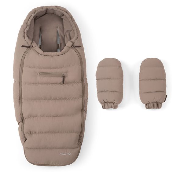 Nuna 2-tlg. Winter-Kinderwagen-Set mit Fußsack und Handschuhe - Cedar