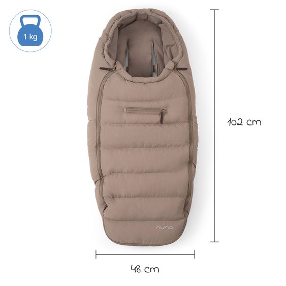 Nuna 2-tlg. Winter-Kinderwagen-Set mit Fußsack und Handschuhe - Cedar