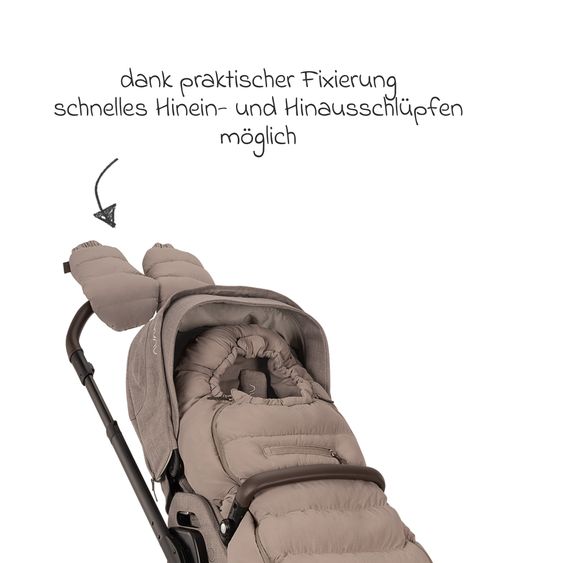 Nuna 2-tlg. Winter-Kinderwagen-Set mit Fußsack und Handschuhe - Cedar