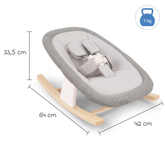 Nuna 2in1 Hochstuhlaufsatz & Wippe für BRYN von Geburt - 6 Monate (bis 9 kg) - Heritage