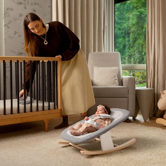 Nuna 2in1 Hochstuhlaufsatz & Wippe für BRYN von Geburt - 6 Monate (bis 9 kg) - Heritage