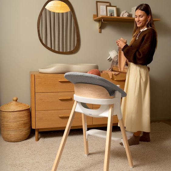 Nuna 2in1 Hochstuhlaufsatz & Wippe für BRYN von Geburt - 6 Monate (bis 9 kg) - Heritage