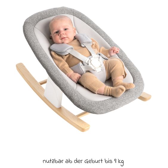 Nuna 2in1 Hochstuhlaufsatz & Wippe für BRYN von Geburt - 6 Monate (bis 9 kg) - Heritage