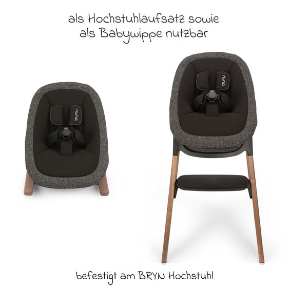 Nuna 2in1 Hochstuhlaufsatz & Wippe für BRYN von Geburt - 6 Monate (bis 9 kg) - Sanderson