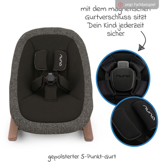 Nuna 2in1 Hochstuhlaufsatz & Wippe für BRYN von Geburt - 6 Monate (bis 9 kg) - Sanderson