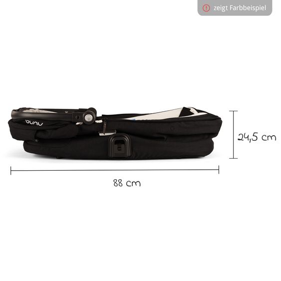 Nuna 2in1 baby carriage set DEMI next up to 22 kg with carrycot, adapter, raincover & play animal - Biscotti