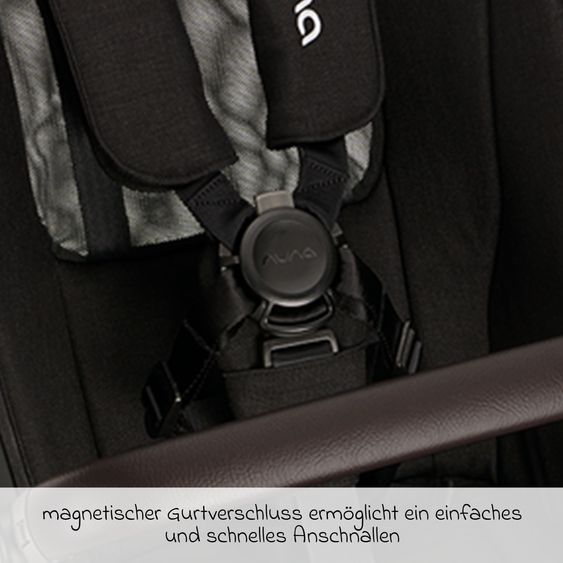 Nuna 2in1 Kombi-Kinderwagen-Set DEMI next bis 22 kg mit Babywanne, Adapter, Regenschutz & Spieltier - Caviar