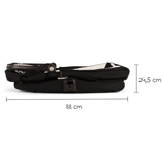 Nuna 2in1 Kombi-Kinderwagen-Set DEMI next bis 22 kg mit Babywanne, Adapter, Regenschutz & Spieltier - Caviar