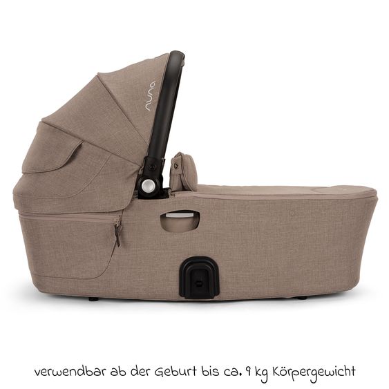 Nuna 2in1 Kombi-Kinderwagen-Set DEMI next bis 22 kg mit Babywanne, Adapter, Regenschutz & Spieltier - Cedar