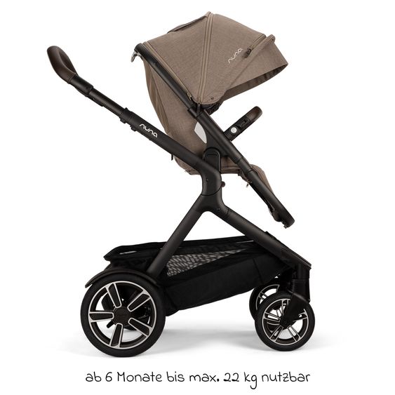 Nuna 2in1 Kombi-Kinderwagen-Set DEMI next bis 22 kg mit Babywanne, Adapter, Regenschutz & Spieltier - Cedar