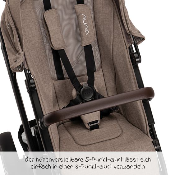Nuna 2in1 Kombi-Kinderwagen-Set DEMI next bis 22 kg mit Babywanne, Adapter, Regenschutz & Spieltier - Cedar