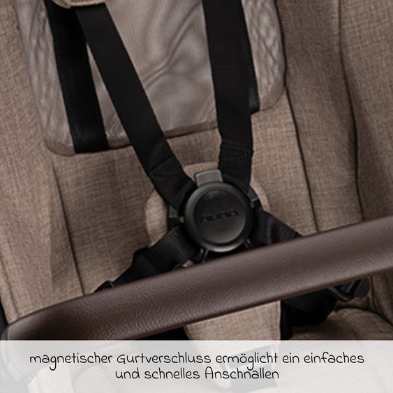 Nuna 2in1 Kombi-Kinderwagen-Set DEMI next bis 22 kg mit Babywanne, Adapter, Regenschutz & Spieltier - Cedar