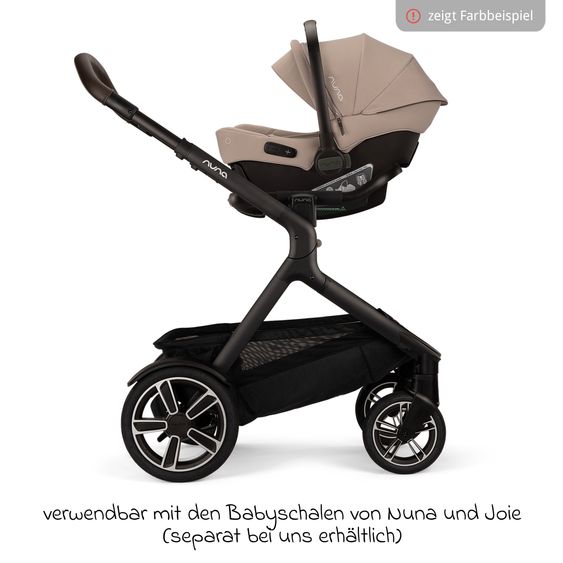 Nuna 2in1 Kombi-Kinderwagen-Set DEMI next bis 22 kg mit Babywanne, Adapter, Regenschutz & Spieltier - Cedar