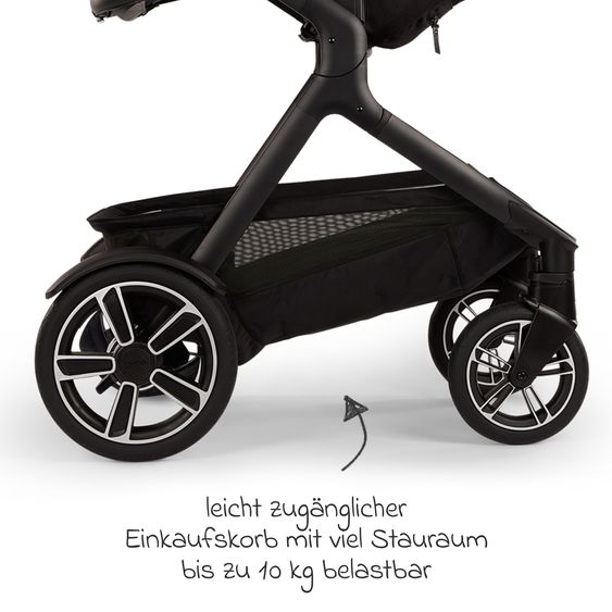 Nuna 2in1 Kombi-Kinderwagen-Set DEMI next bis 22 kg mit Babywanne, Adapter, Regenschutz & Spieltier - Cedar