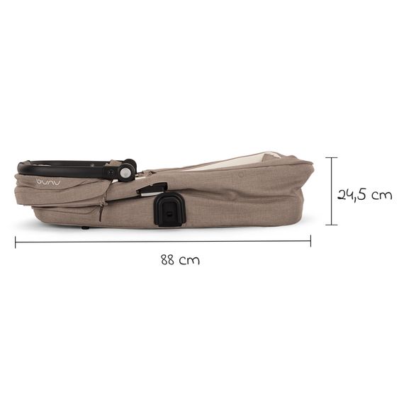 Nuna 2in1 Kombi-Kinderwagen-Set DEMI next bis 22 kg mit Babywanne, Adapter, Regenschutz & Spieltier - Cedar