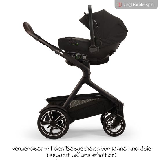 Nuna 2in1 baby carriage set DEMI next up to 22 kg with carrycot, adapter, rain cover & play animal - Pine