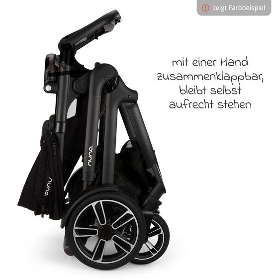 Nuna 2in1 baby carriage set DEMI next up to 22 kg with carrycot, adapter, rain cover & play animal - Pine