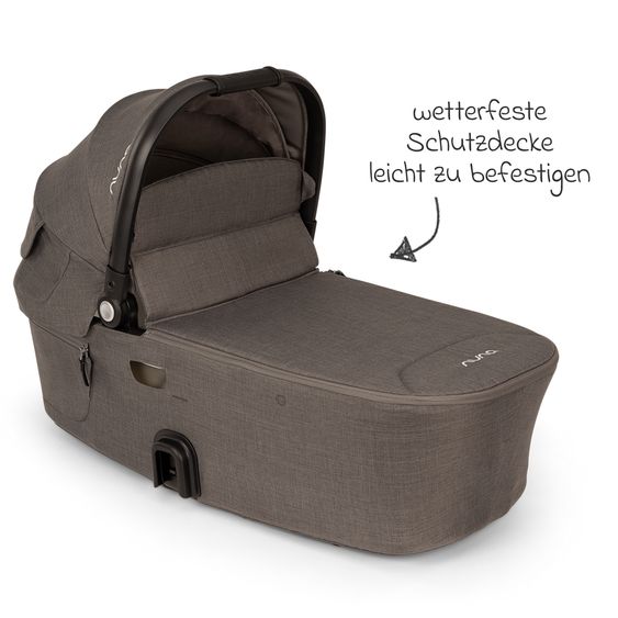 Nuna 2in1 Kombi-Kinderwagen-Set DEMI next bis 22 kg mit Babywanne, Adapter, Regenschutz & Spieltier - Thunder