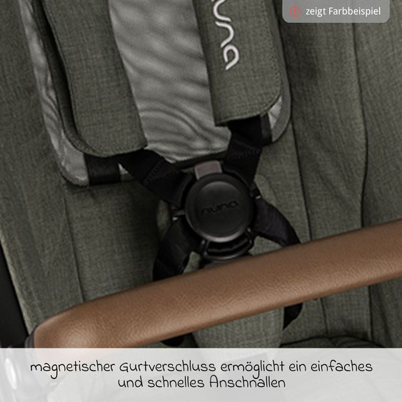 Nuna 2in1 Kombi-Kinderwagen-Set DEMI next bis 22 kg mit Babywanne, Adapter, Regenschutz & Spieltier - Thunder