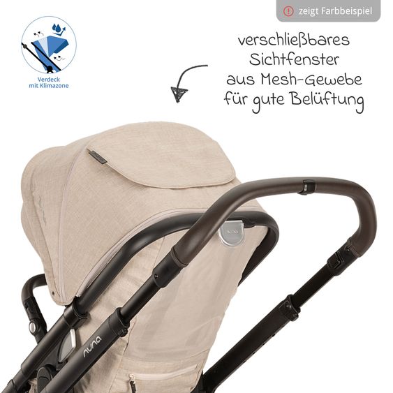 Nuna 2in1 Kombi-Kinderwagen-Set DEMI next bis 22 kg mit Babywanne, Adapter, Regenschutz & Spieltier - Thunder