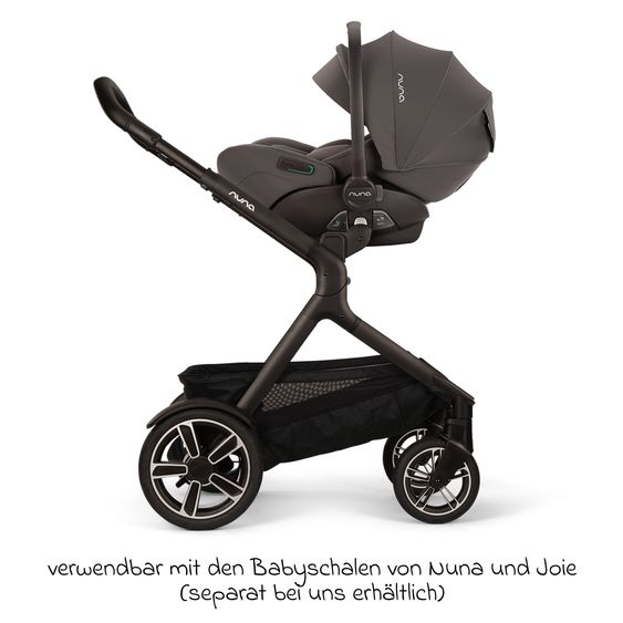 Nuna 2in1 Kombi-Kinderwagen-Set DEMI next bis 22 kg mit Babywanne, Adapter, Regenschutz & Spieltier - Thunder