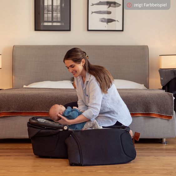 Nuna 2in1 Kombi-Kinderwagen-Set DEMI next bis 22 kg mit Babywanne, Adapter, Regenschutz & Spieltier - Thunder