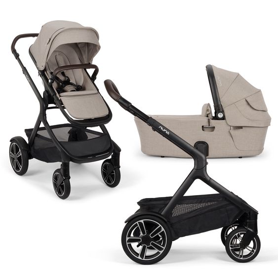 Nuna 2in1 Kombi-Kinderwagen-Set DEMI next bis 22 kg mit Rider Board, Babywanne, Sportsitz, Adapter, Regenschutz & Sichtschutz - Chateau