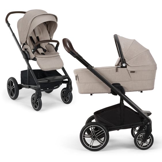 Nuna 2in1 Kombi-Kinderwagen-Set MIXX next bis 22 kg mit Babywanne, Adapter, Kniedecke, Regenschutz & Sichtschutz - Chateau