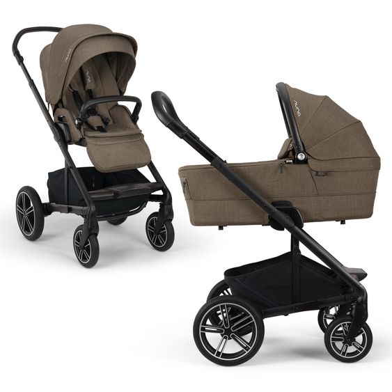 Nuna 2in1 Kombi-Kinderwagen-Set MIXX next bis 22 kg mit Babywanne, Adapter, Kniedecke, Regenschutz & Sichtschutz - Pistachio