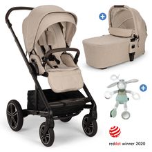 2in1 Kombi-Kinderwagen-Set MIXX next bis 22 kg mit Babywanne, Adapter, Kniedecke, Regenschutz & Spieltier - Biscotti