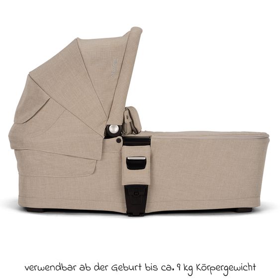Nuna 2in1 Kombi-Kinderwagen-Set MIXX next bis 22 kg mit Babywanne, Adapter, Kniedecke, Regenschutz & Spieltier - Biscotti