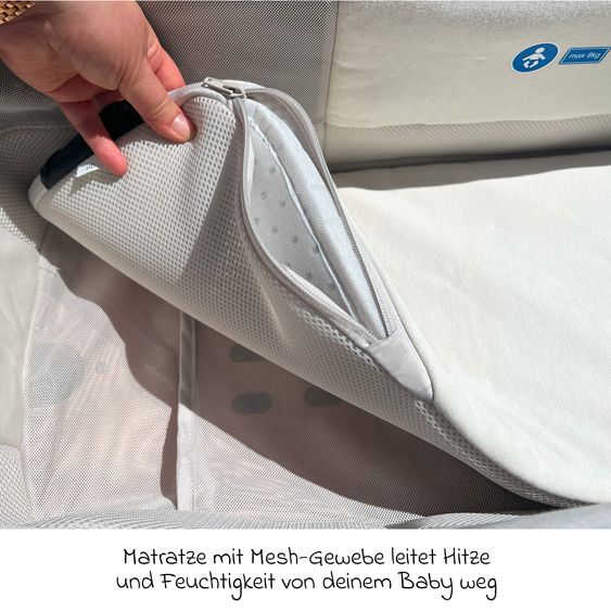 Nuna 2in1 Kombi-Kinderwagen-Set MIXX next bis 22 kg mit Babywanne, Adapter, Kniedecke, Regenschutz & Spieltier - Biscotti