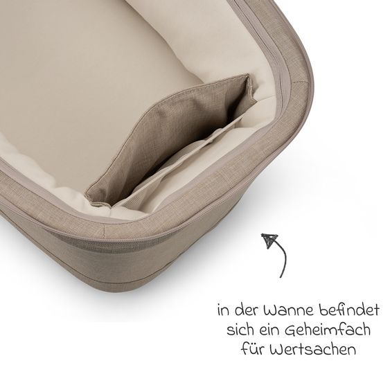 Nuna 2in1 Kombi-Kinderwagen-Set MIXX next bis 22 kg mit Babywanne, Adapter, Kniedecke, Regenschutz & Spieltier - Biscotti