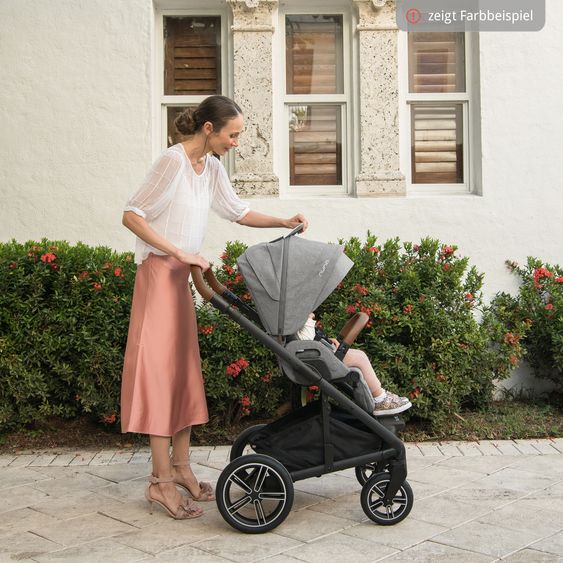 Nuna 2in1 Kombi-Kinderwagen-Set MIXX next bis 22 kg mit Babywanne, Adapter, Kniedecke, Regenschutz & Spieltier - Biscotti