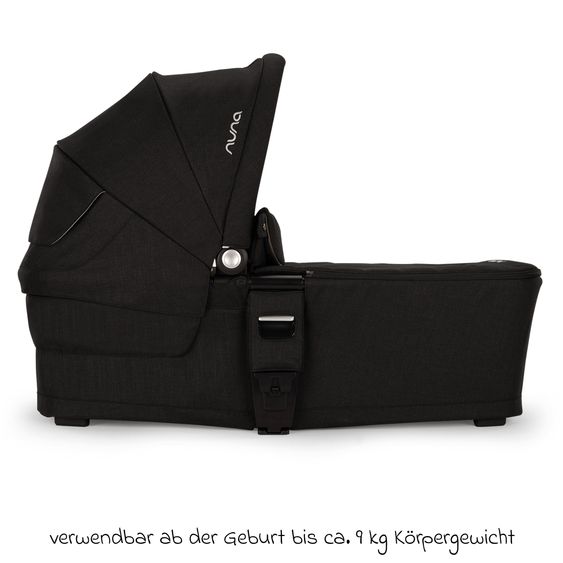 Nuna 2in1 Kombi-Kinderwagen-Set MIXX next bis 22 kg mit Babywanne, Adapter, Kniedecke, Regenschutz & Spieltier - Caviar