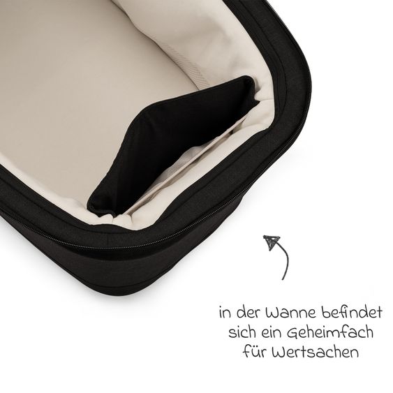 Nuna 2in1 Kombi-Kinderwagen-Set MIXX next bis 22 kg mit Babywanne, Adapter, Kniedecke, Regenschutz & Spieltier - Caviar