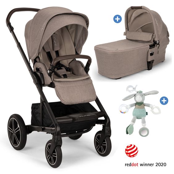 Nuna 2in1 Kombi-Kinderwagen-Set MIXX next bis 22 kg mit Babywanne, Adapter, Kniedecke, Regenschutz & Spieltier - Cedar