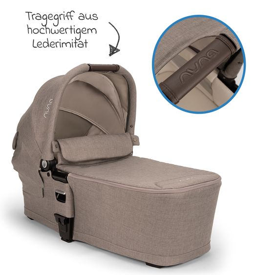 Nuna 2in1 Kombi-Kinderwagen-Set MIXX next bis 22 kg mit Babywanne, Adapter, Kniedecke, Regenschutz & Spieltier - Cedar